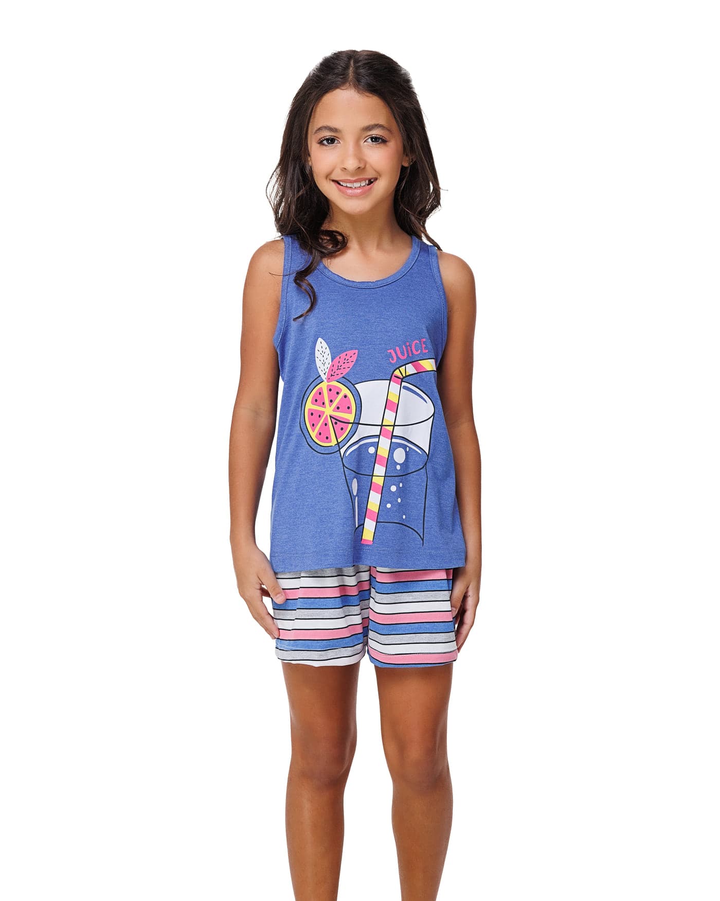 Short doll regata mescla infantil, ref. 0810