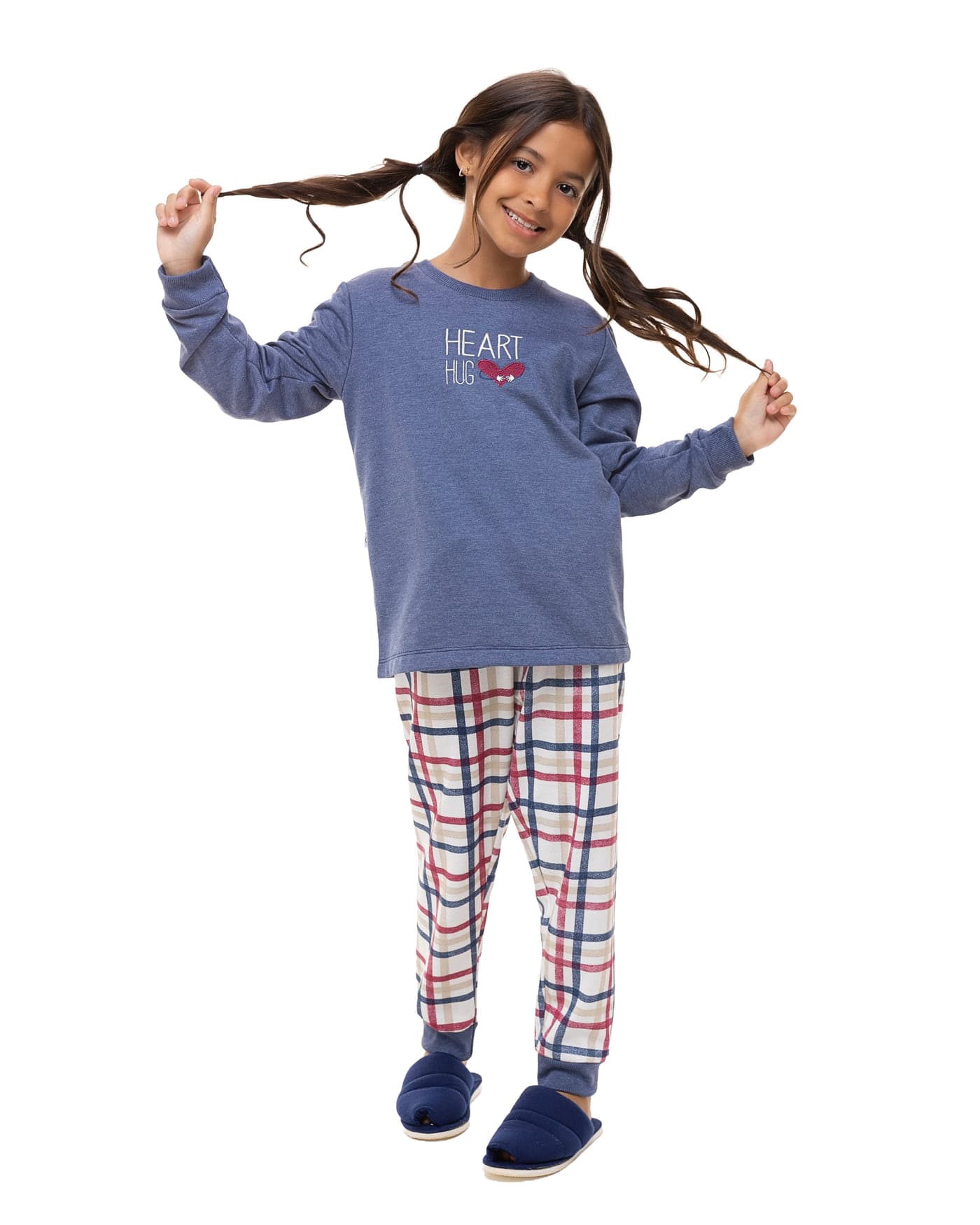 Pijama longo família infantil feminino, ref. 1007