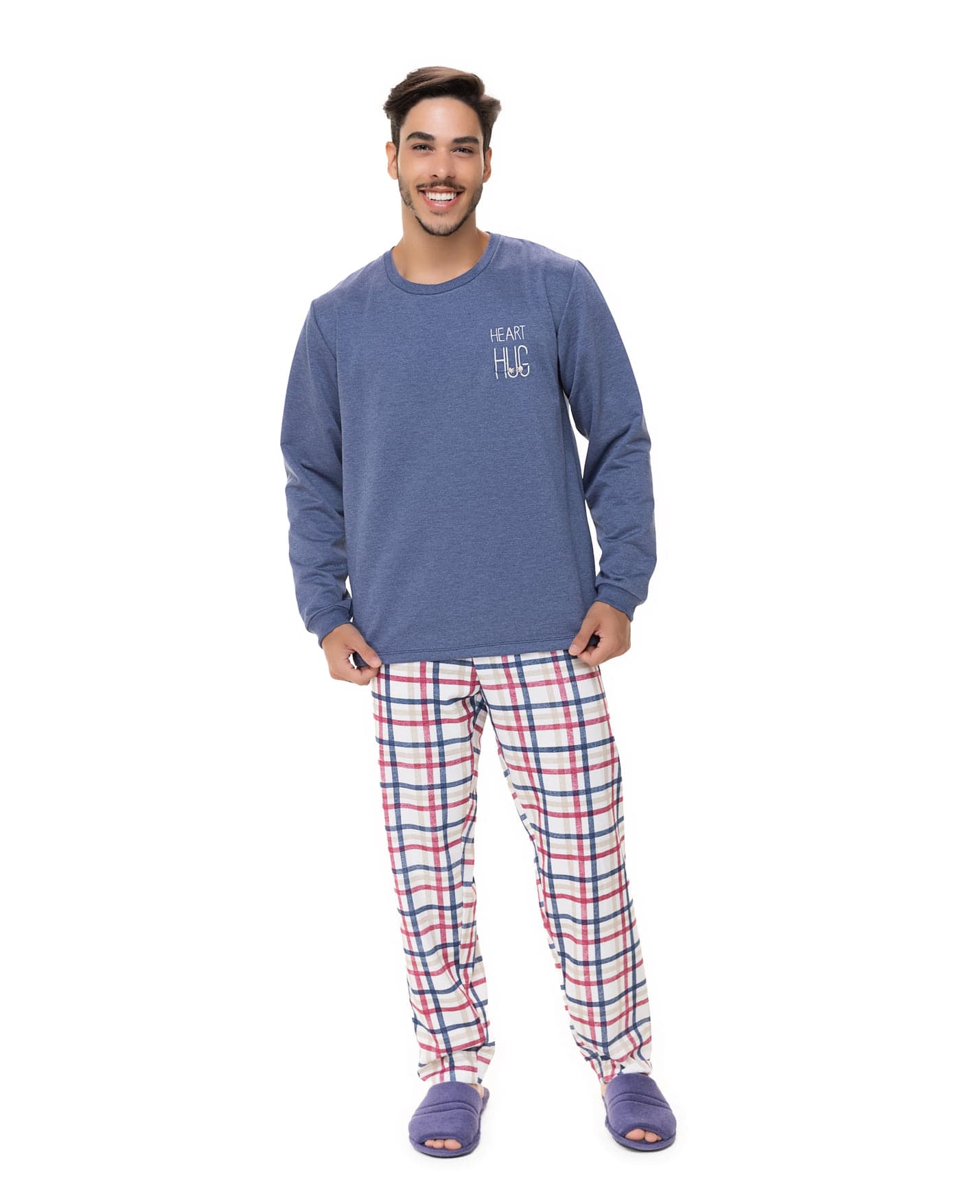 Pijama longo família masculino, ref. 1009